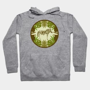 Tropical Zebra (Moss) Hoodie